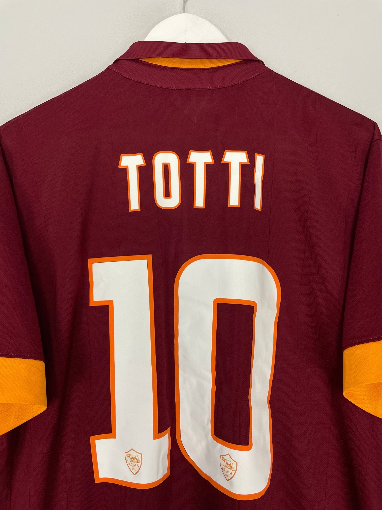 Shop 2014/15 ROMA TOTTI #10 HOME SHIRT (XL) NIKE, classic football shirts, vintage football shirts & retro soccer jerseys at Cult Kits