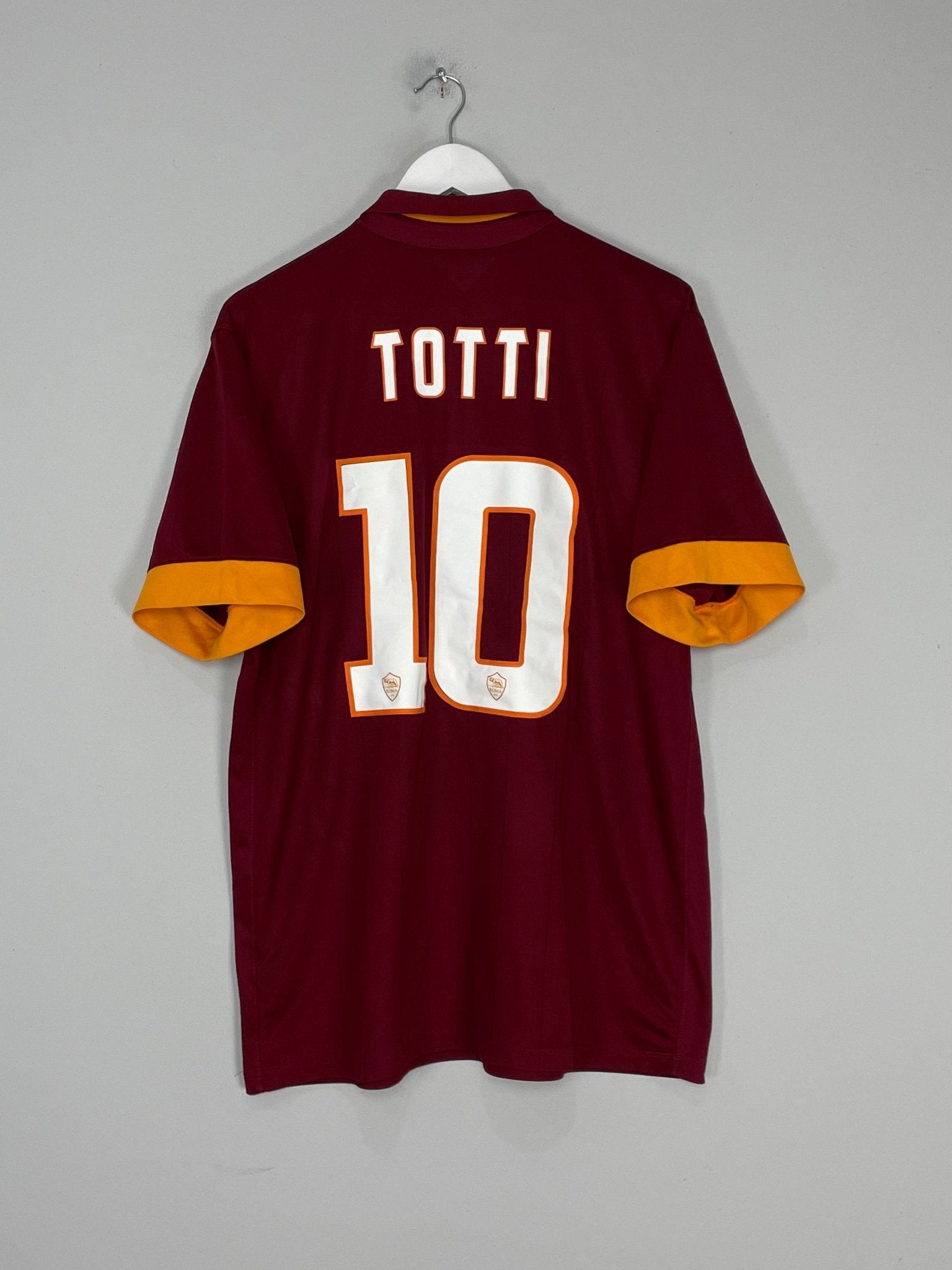 Shop 2014/15 ROMA TOTTI #10 HOME SHIRT (XL) NIKE, classic football shirts, vintage football shirts & retro soccer jerseys at Cult Kits