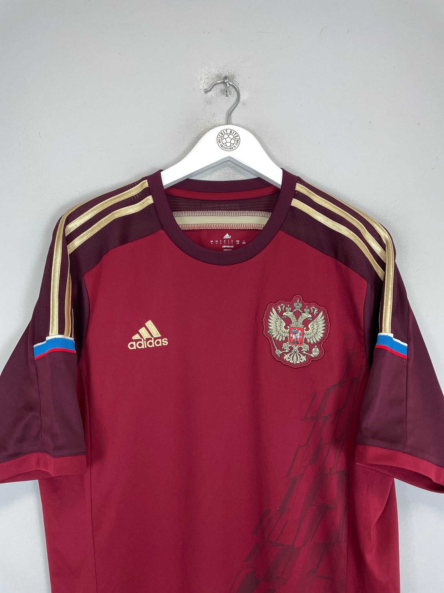 Shop 2014/15 RUSSIA HOME SHIRT (L) ADIDAS, classic football shirts, vintage football shirts & retro soccer jerseys at Cult Kits