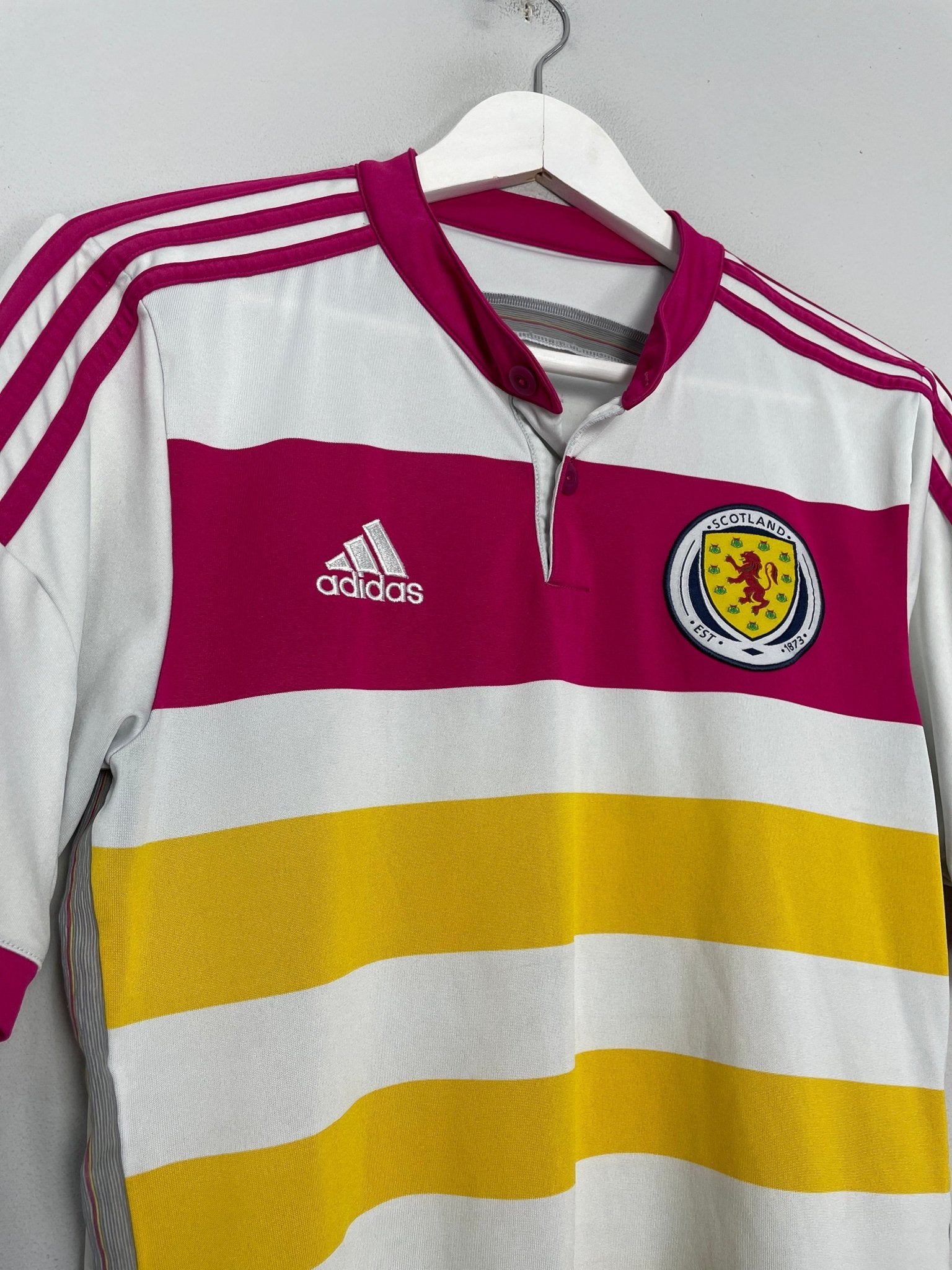 Shop 2014/15 SCOTLAND AWAY SHIRT (S) ADIDAS, classic football shirts, vintage football shirts & retro soccer jerseys at Cult Kits