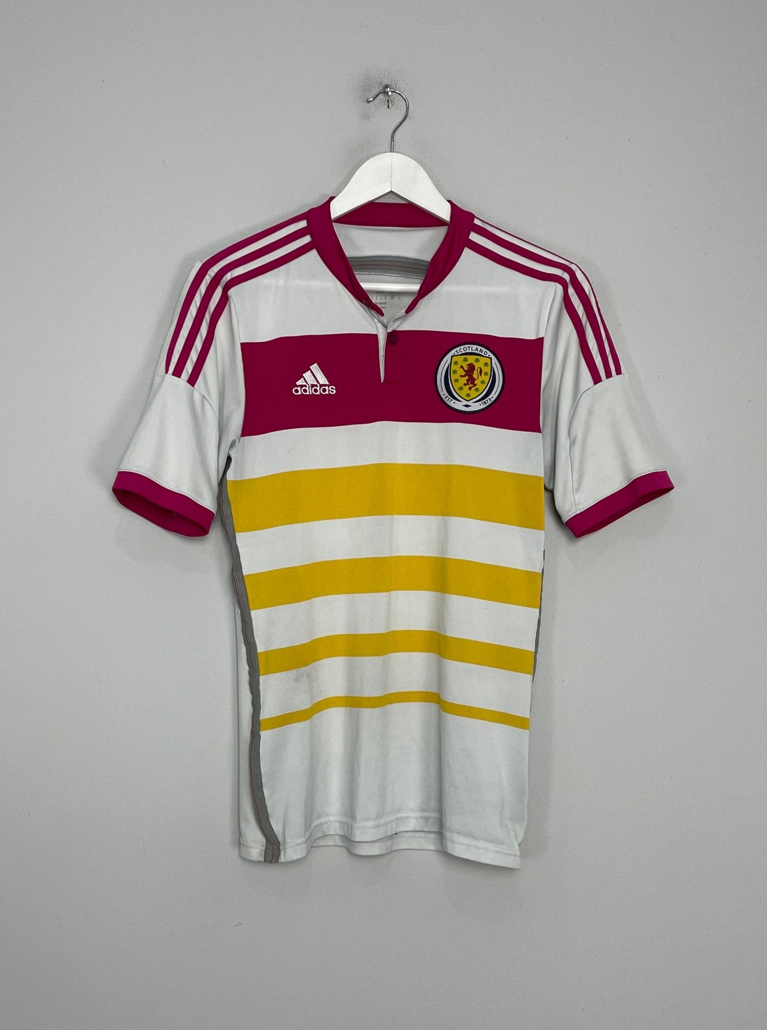 Shop 2014/15 SCOTLAND AWAY SHIRT (S) ADIDAS, classic football shirts, vintage football shirts & retro soccer jerseys at Cult Kits