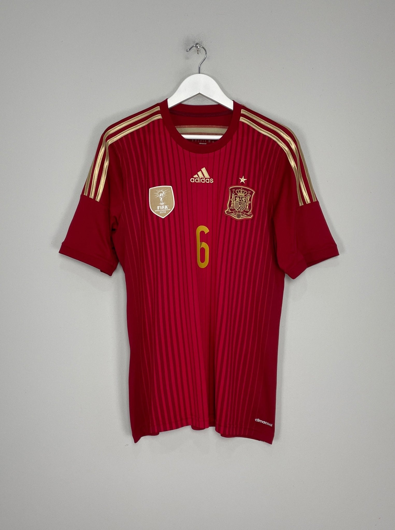 Shop 2014/15 SPAIN A.INIESTA #6 HOME SHIRT (L) ADIDAS, classic football shirts, vintage football shirts & retro soccer jerseys at Cult Kits