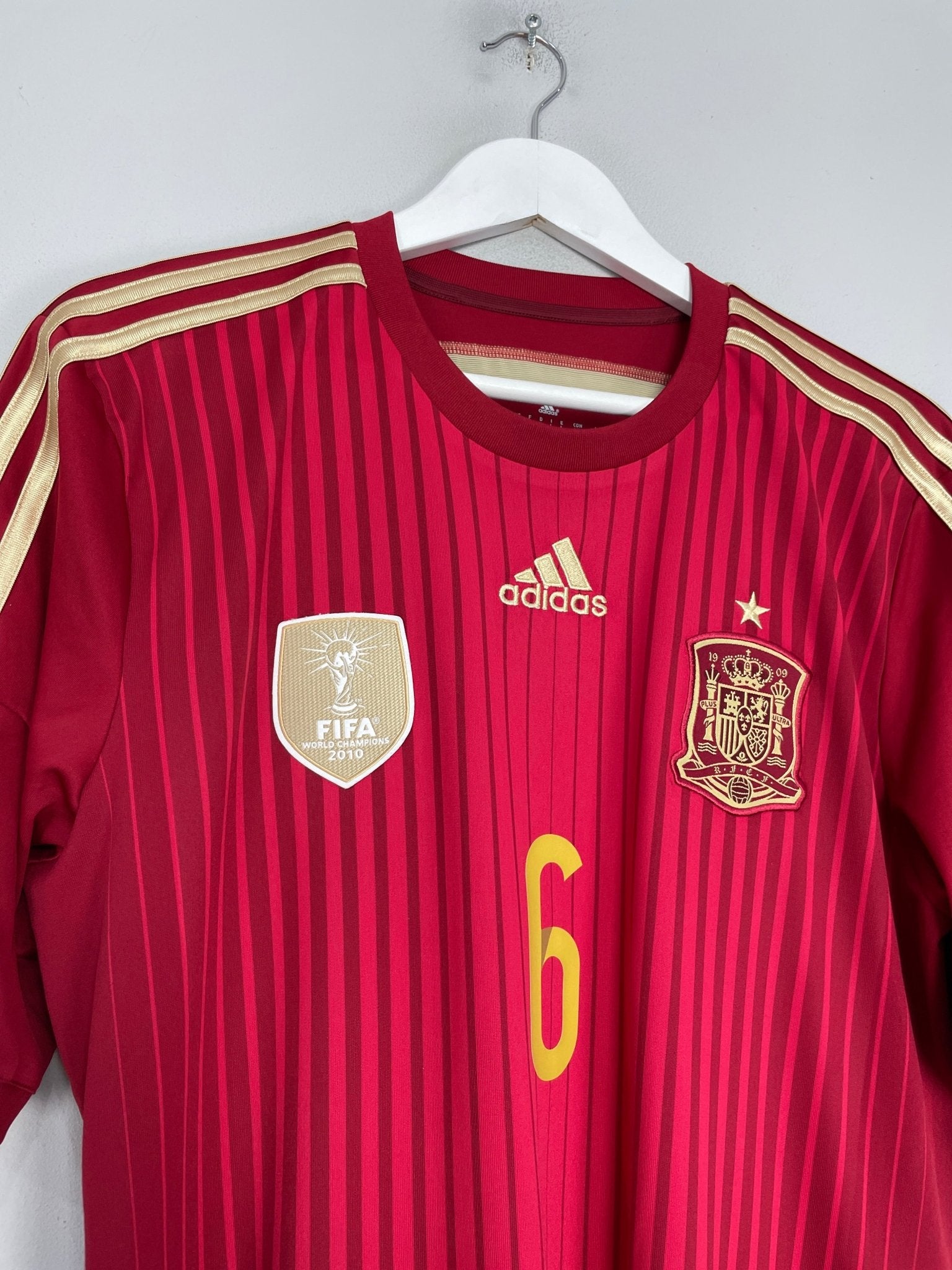 Shop 2014/15 SPAIN A.INIESTA #6 HOME SHIRT (L) ADIDAS, classic football shirts, vintage football shirts & retro soccer jerseys at Cult Kits