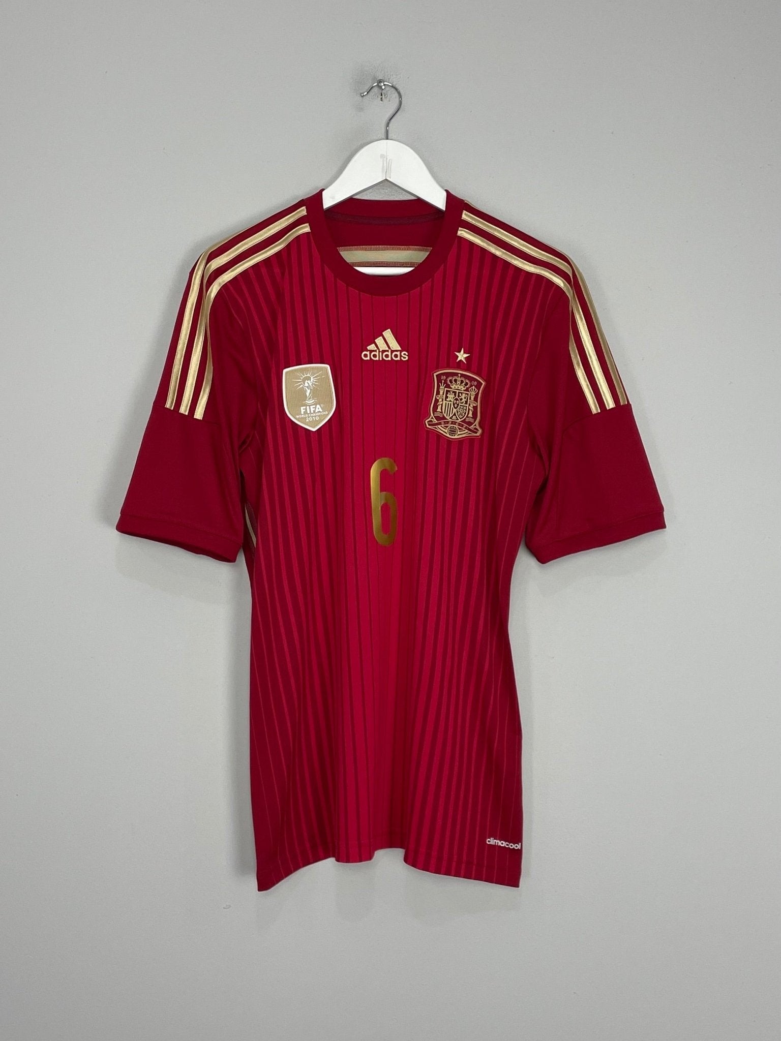 Shop 2014/15 SPAIN A.INIESTA #6 HOME SHIRT (M) ADIDAS, classic football shirts, vintage football shirts & retro soccer jerseys at Cult Kits