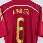 Shop 2014/15 SPAIN A.INIESTA #6 HOME SHIRT (M) ADIDAS, classic football shirts, vintage football shirts & retro soccer jerseys at Cult Kits