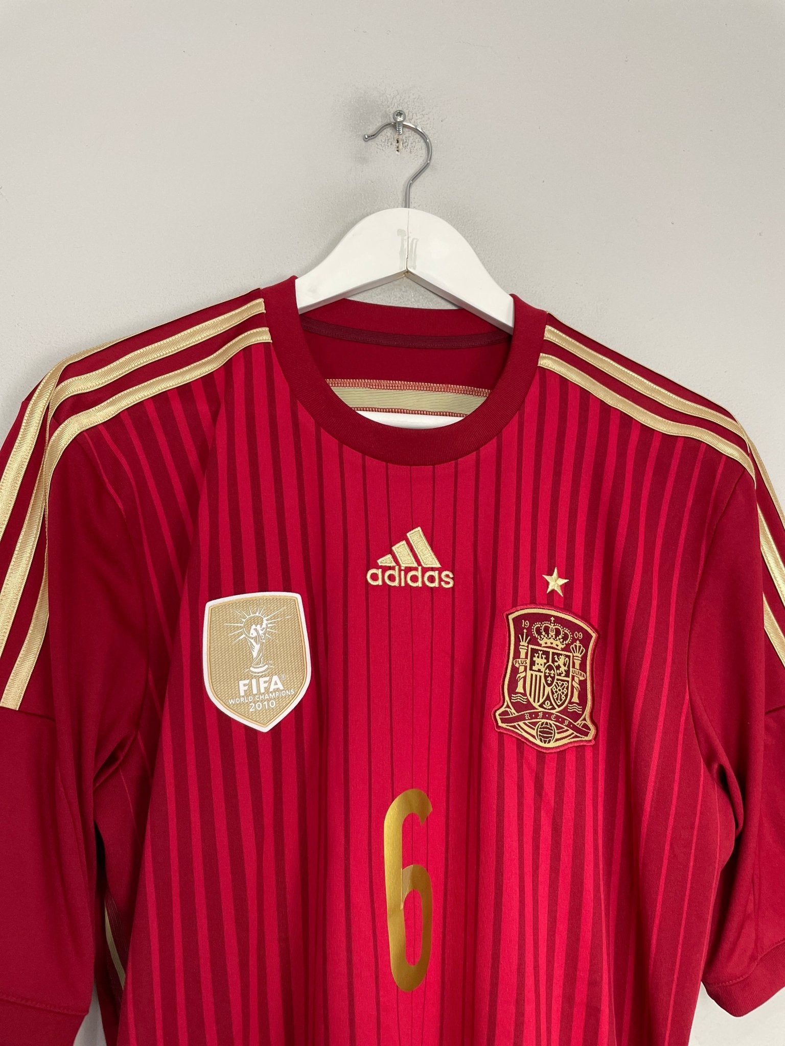 Shop 2014/15 SPAIN A.INIESTA #6 HOME SHIRT (M) ADIDAS, classic football shirts, vintage football shirts & retro soccer jerseys at Cult Kits