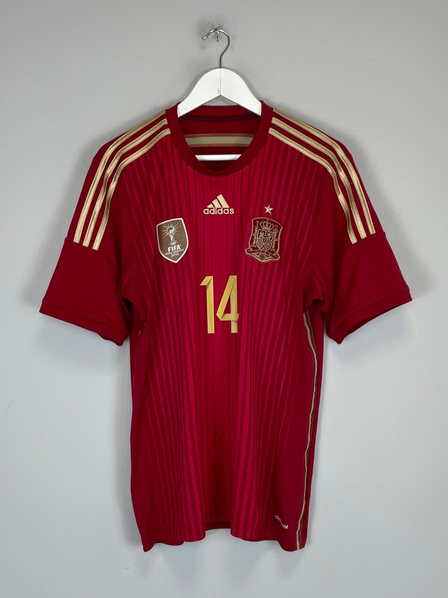 Shop 2014/15 SPAIN ALONSO #14 HOME SHIRT (L) ADIDAS, classic football shirts, vintage football shirts & retro soccer jerseys at Cult Kits