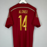 Shop 2014/15 SPAIN ALONSO #14 HOME SHIRT (L) ADIDAS, classic football shirts, vintage football shirts & retro soccer jerseys at Cult Kits