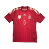 Buy 2014/15 Spain Iniesta 6 Home Shirt (M) Adidas ~ Free worldwide shipping ~ Authentic Vintage Football Shirts from Cult Kits