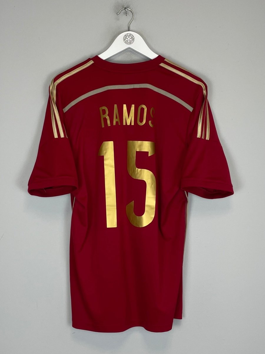 2014/15 SPAIN RAMOS 15 HOME SHIRT (L) ADIDAS - Cult Kits - Large - Buy Vintage Football Shirts, Authentic Retro Football Shirts For Sale, Classic Football Shirts & Soccer Jersey