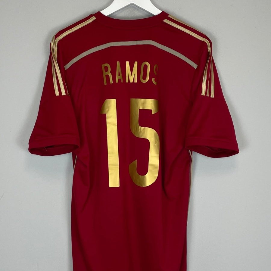 2014/15 SPAIN RAMOS 15 HOME SHIRT (L) ADIDAS - Cult Kits - Large - Buy Vintage Football Shirts, Authentic Retro Football Shirts For Sale, Classic Football Shirts & Soccer Jersey