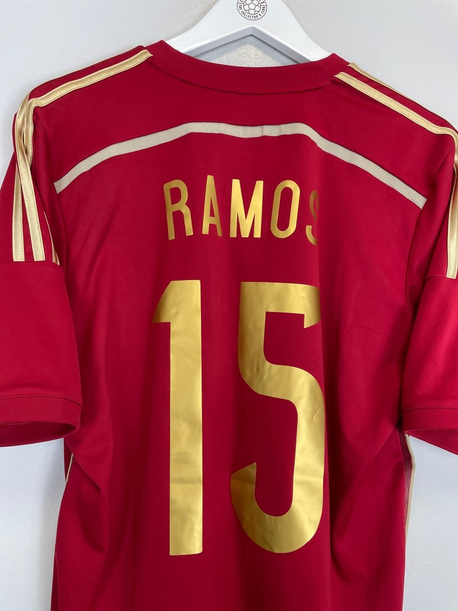 2014/15 SPAIN RAMOS 15 HOME SHIRT (L) ADIDAS - Cult Kits - Large - Buy Vintage Football Shirts, Authentic Retro Football Shirts For Sale, Classic Football Shirts & Soccer Jersey