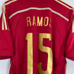 2014/15 SPAIN RAMOS 15 HOME SHIRT (L) ADIDAS - Cult Kits - Large - Buy Vintage Football Shirts, Authentic Retro Football Shirts For Sale, Classic Football Shirts & Soccer Jersey