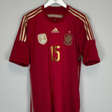 2014/15 SPAIN RAMOS 15 HOME SHIRT (L) ADIDAS - Cult Kits - Large - Buy Vintage Football Shirts, Authentic Retro Football Shirts For Sale, Classic Football Shirts & Soccer Jersey