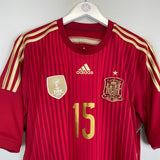 2014/15 SPAIN RAMOS 15 HOME SHIRT (L) ADIDAS - Cult Kits - Large - Buy Vintage Football Shirts, Authentic Retro Football Shirts For Sale, Classic Football Shirts & Soccer Jersey