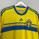 Shop 2014/15 SWEDEN HOME SHIRT (XL) ADIDAS, classic football shirts, vintage football shirts & retro soccer jerseys at Cult Kits