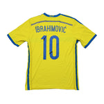 Buy 2014/15 Sweden Ibrahimovic 10 Home Shirt (L) Adidas ~ Free worldwide shipping available ~ Authentic Vintage Football Shirts from Cult Kits