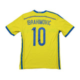 Buy 2014/15 Sweden Ibrahimovic 10 Home Shirt (L) Adidas ~ Free worldwide shipping available ~ Authentic Vintage Football Shirts from Cult Kits
