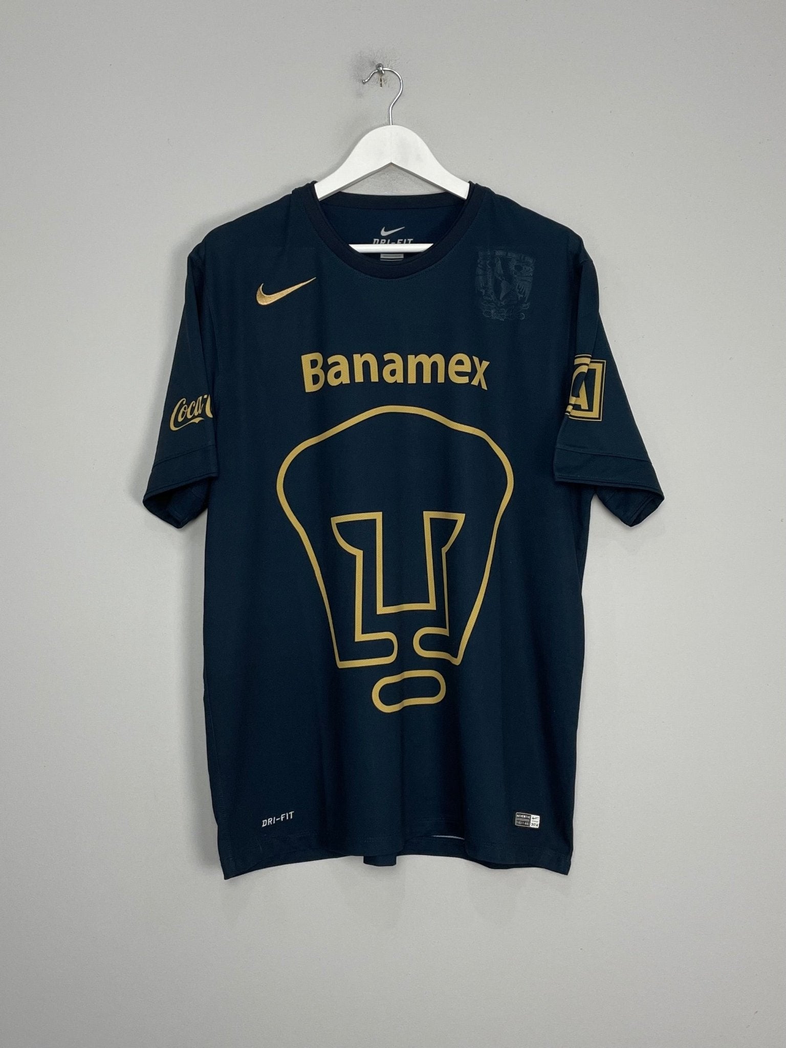 Shop 2014/15 UNAM PUMAS AWAY SHIRT (XL) NIKE, classic football shirts, vintage football shirts & retro soccer jerseys at Cult Kits