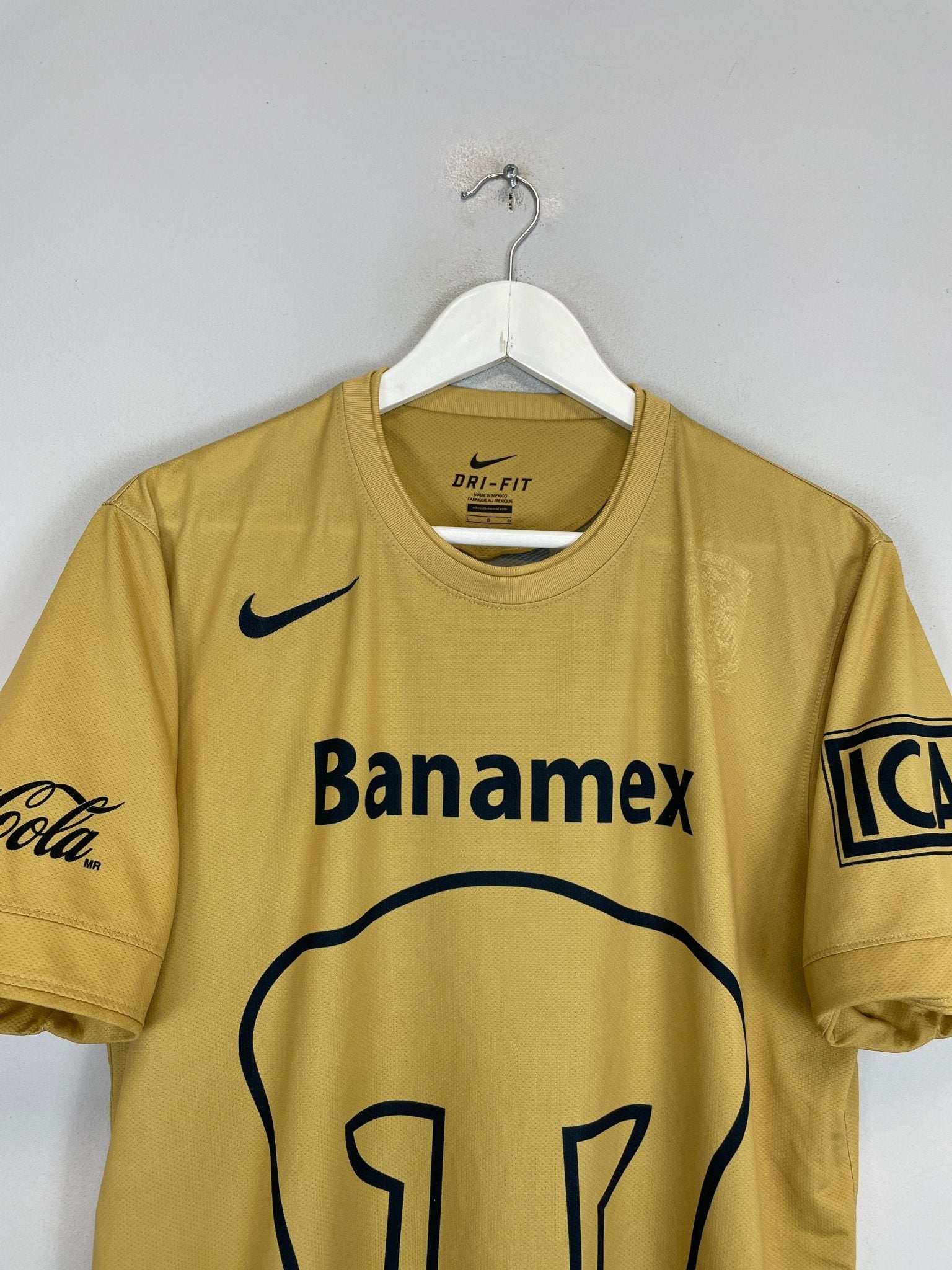 Shop 2014/15 UNAM PUMAS HOME SHIRT (L) NIKE, classic football shirts, vintage football shirts & retro soccer jerseys at Cult Kits