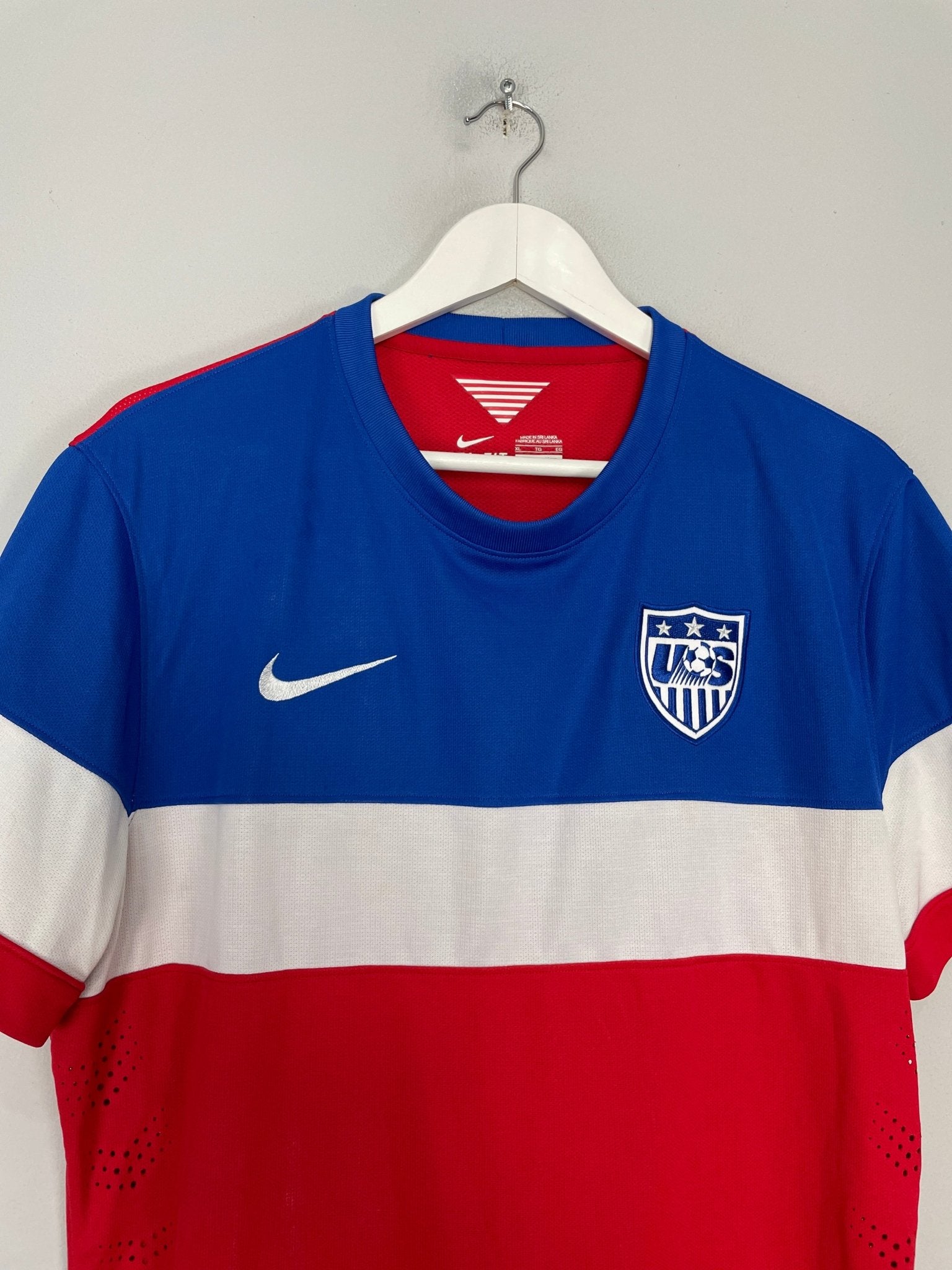 Shop 2014/15 USA *PLAYER ISSUE* AWAY SHIRT (XL) NIKE, classic football shirts, vintage football shirts & retro soccer jerseys at Cult Kits