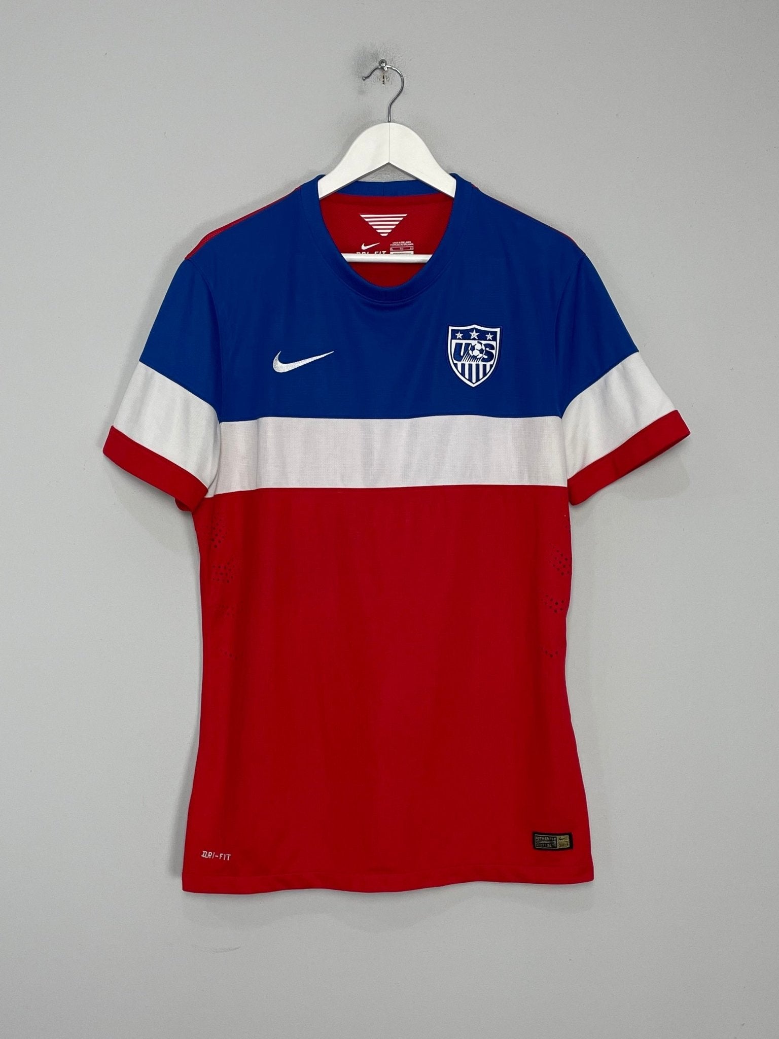 Shop 2014/15 USA *PLAYER ISSUE* AWAY SHIRT (XL) NIKE, classic football shirts, vintage football shirts & retro soccer jerseys at Cult Kits