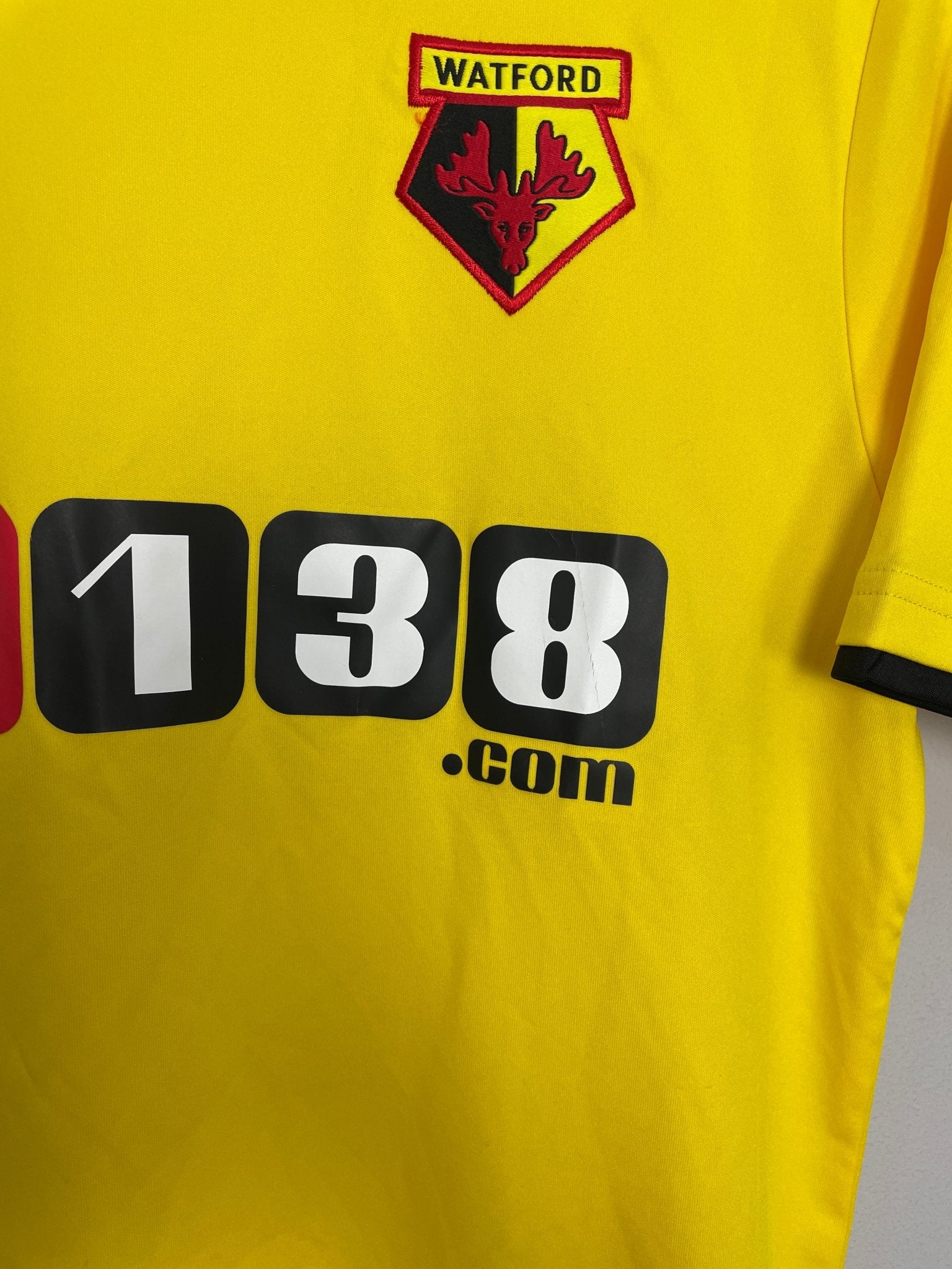 Shop 2014/15 WATFORD HOME SHIRT (M) PUMA, classic football shirts, vintage football shirts & retro soccer jerseys at Cult Kits