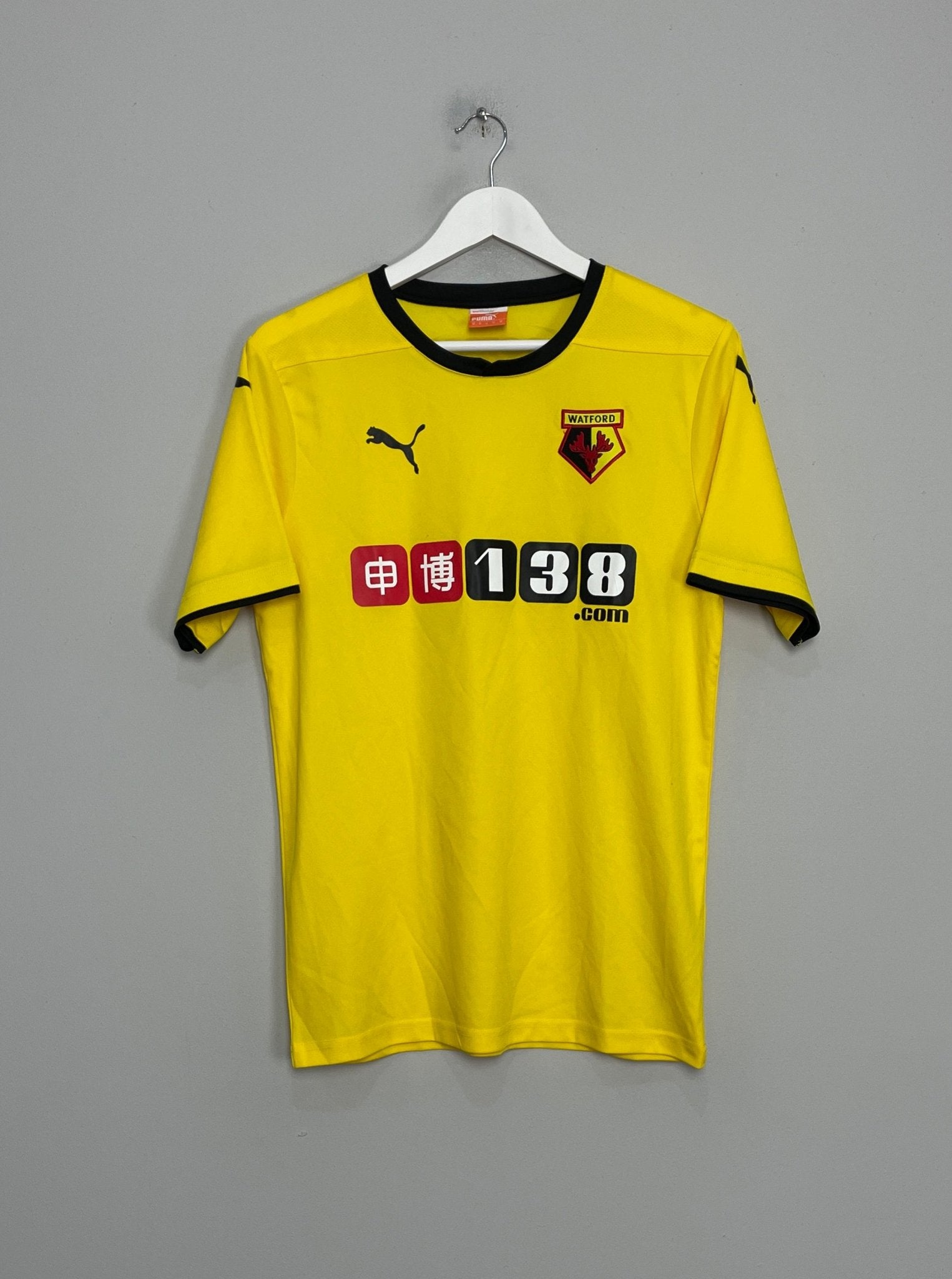 Shop 2014/15 WATFORD HOME SHIRT (M) PUMA, classic football shirts, vintage football shirts & retro soccer jerseys at Cult Kits