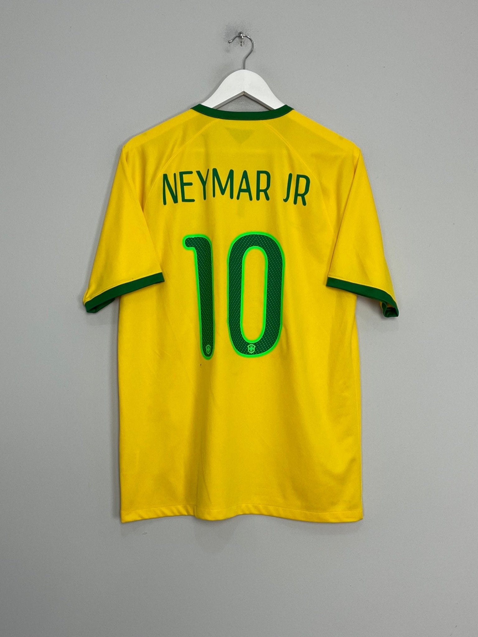 Shop 2014/16 BRAZIL NEYMAR JR #10 HOME SHIRT (L) NIKE, classic football shirts, vintage football shirts & retro soccer jerseys at Cult Kits