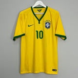 Shop 2014/16 BRAZIL NEYMAR JR #10 HOME SHIRT (L) NIKE, classic football shirts, vintage football shirts & retro soccer jerseys at Cult Kits