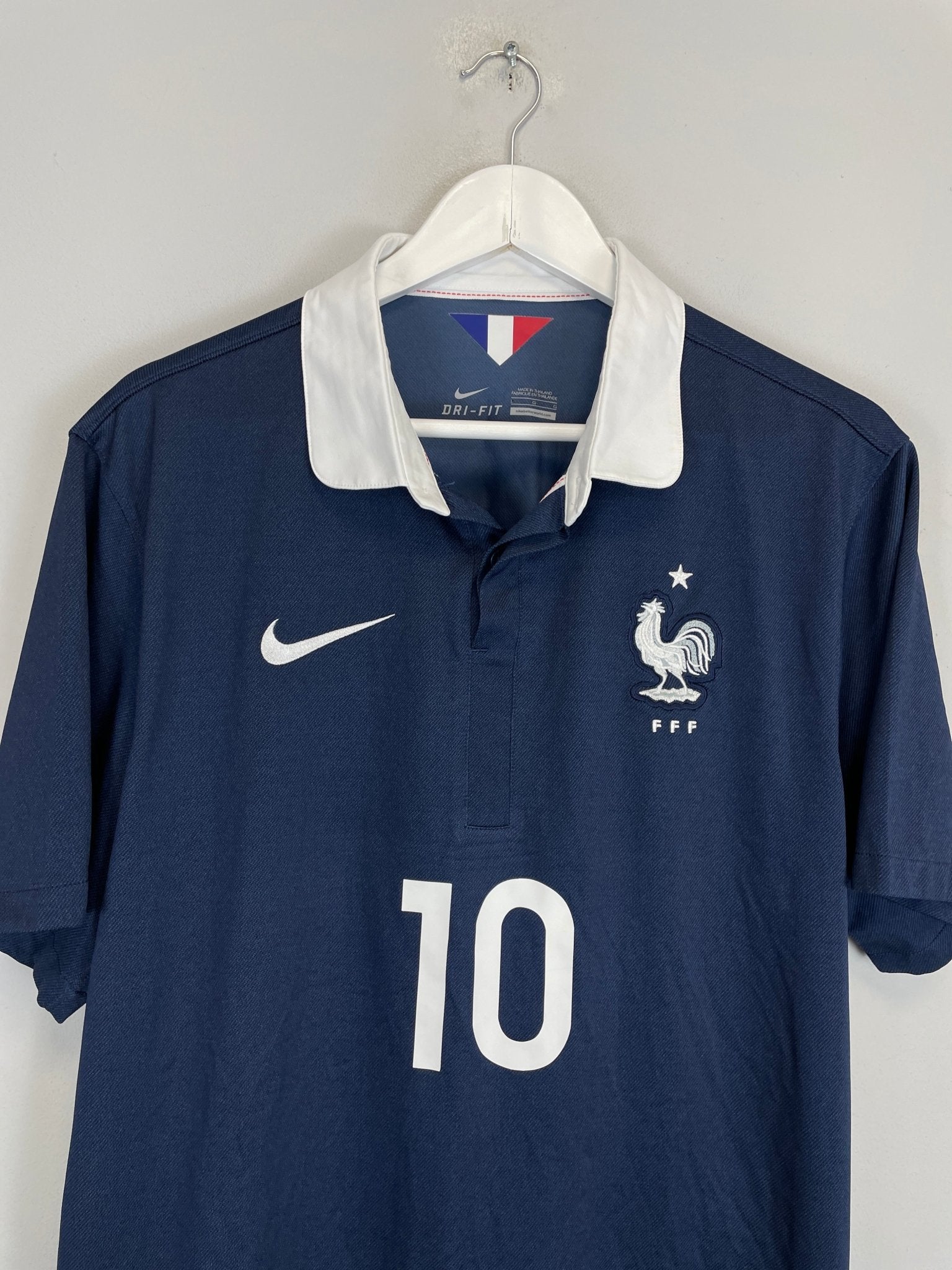 Shop 2014/16 FRANCE BENZEMA #10 HOME SHIRT (L) NIKE, classic football shirts, vintage football shirts & retro soccer jerseys at Cult Kits