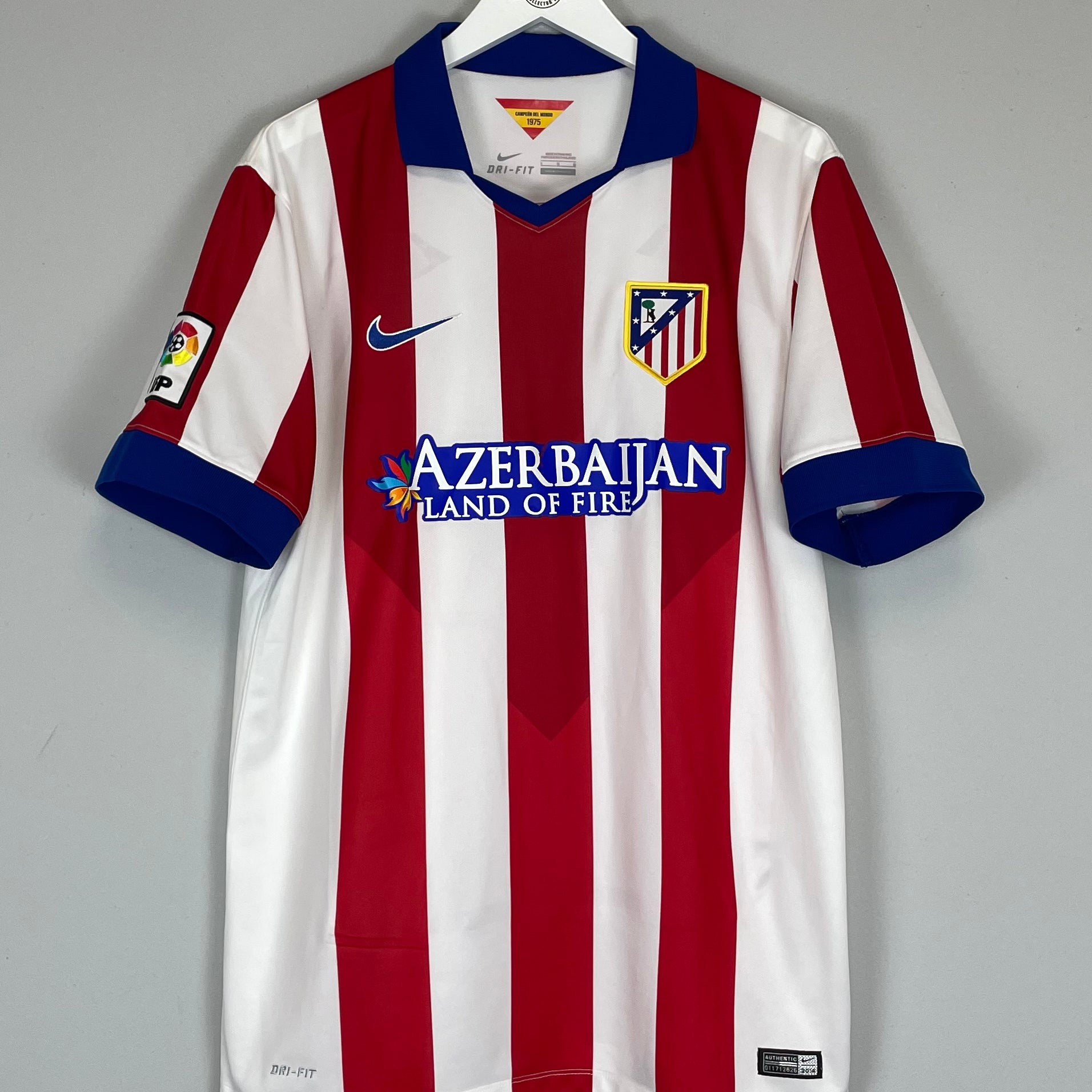 Shop 2014/15 ATLETICO MADRID #6 HOME SHIRT (L) NIKE, classic football shirts, vintage football shirts & retro soccer jerseys at Cult Kits