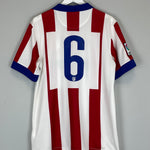 2014/15 ATLETICO MADRID #6 HOME SHIRT (L) NIKE BACK SIX 6 STRIPES