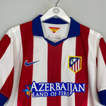 2014/15 ATLETICO MADRID #6 HOME SHIRT (L) NIKE COLLAR AZERBAIJAN BADGE CREST