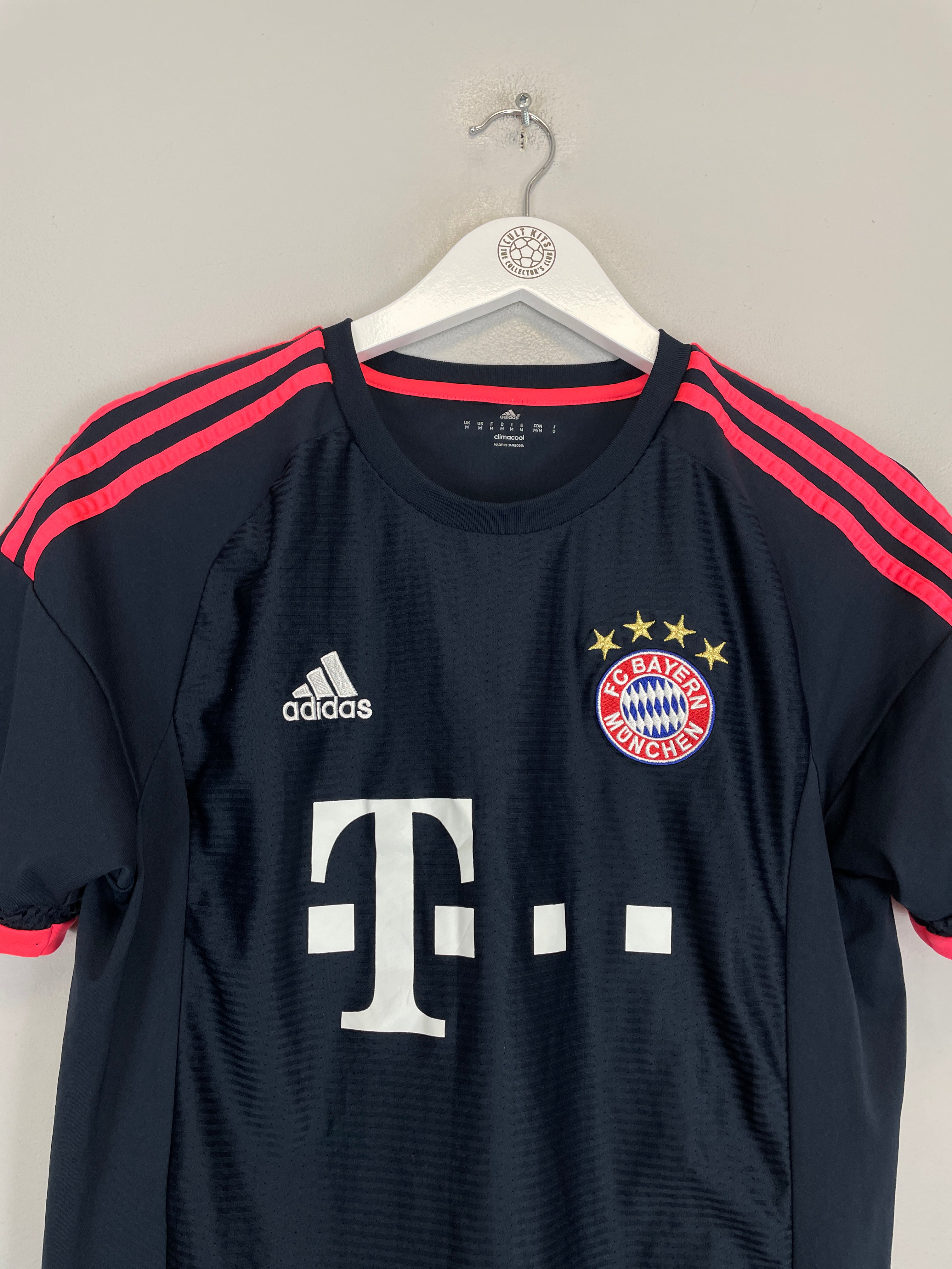 2014/15 BAYERN MUNICH THIRD SHIRT (S) ADIDAS TMOBILE PINK CLIMACOOL STRIPES 