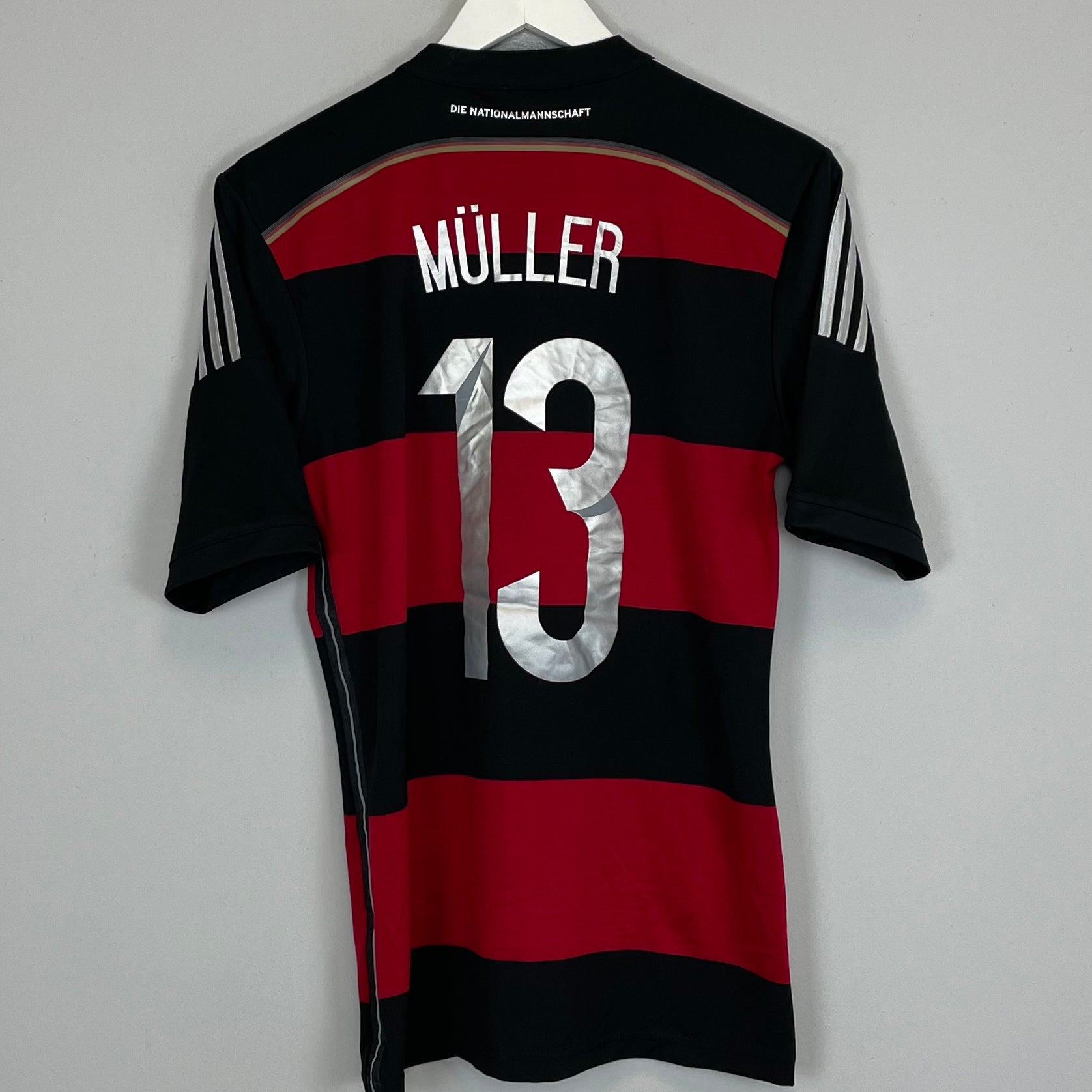 Shop 2014/15 GERMANY MULLER #13 AWAY SHIRT (S) ADIDAS, classic football shirts, vintage football shirts & retro soccer jerseys at Cult Kits