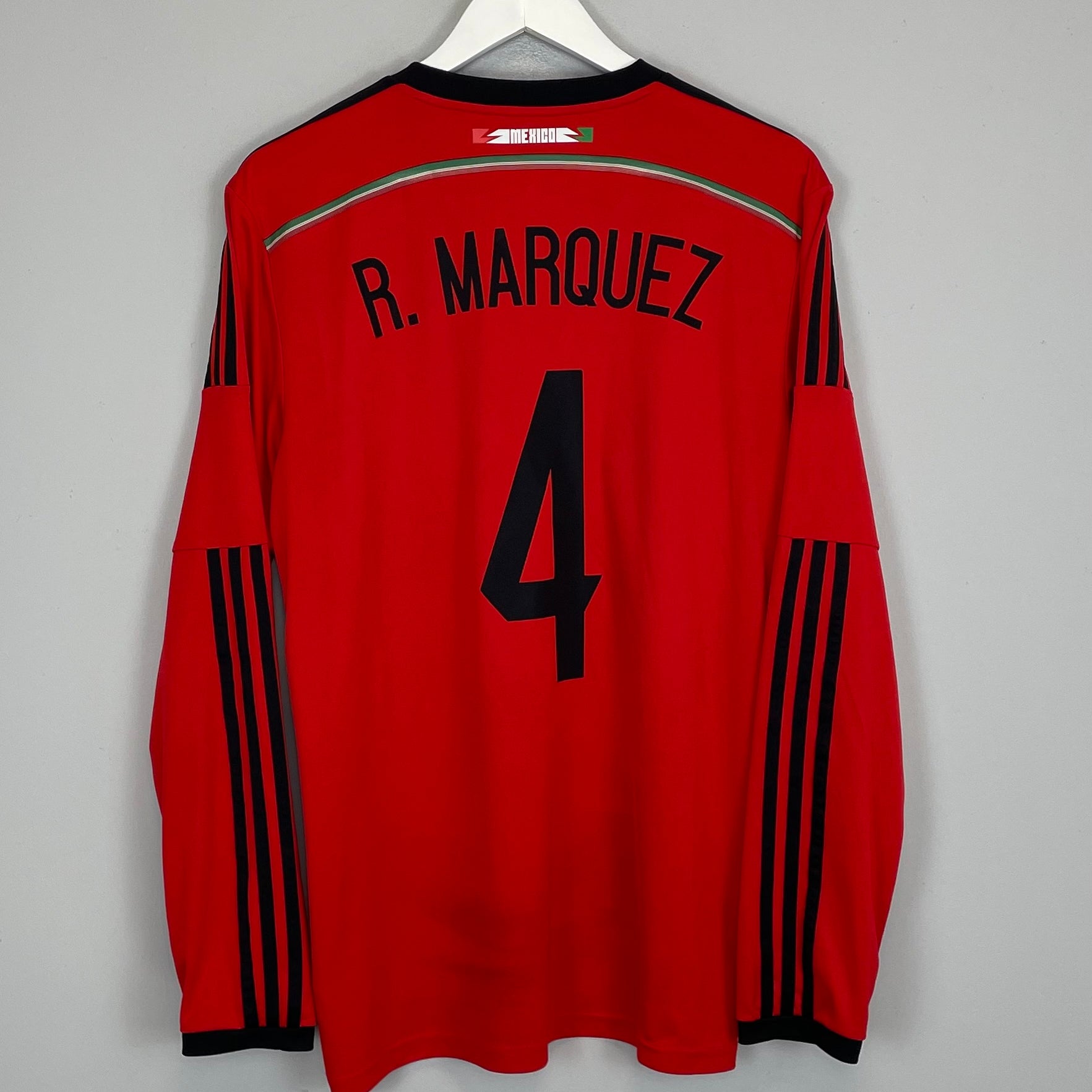 Shop 2014/15 MEXICO R.MARQUEZ #4 L/S AWAY SHIRT (L) ADIDAS, classic football shirts, vintage football shirts & retro soccer jerseys at Cult Kits