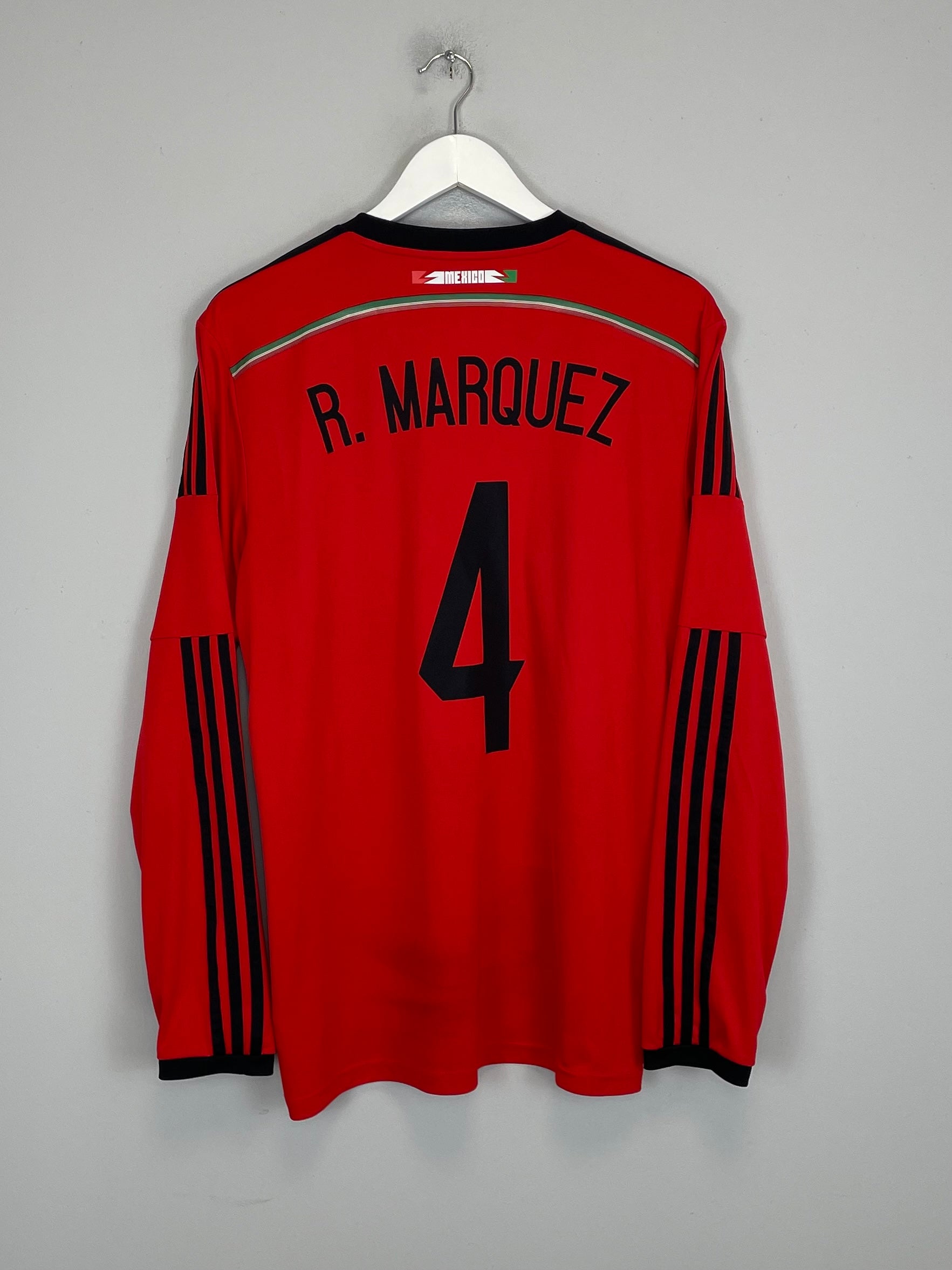 Shop 2014/15 MEXICO R.MARQUEZ #4 L/S AWAY SHIRT (L) ADIDAS, classic football shirts, vintage football shirts & retro soccer jerseys at Cult Kits