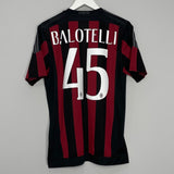 Shop 2015/16 AC MILAN BALOTELLI #45 HOME SHIRT (M) ADIDAS, classic football shirts, vintage football shirts & retro soccer jerseys at Cult Kits