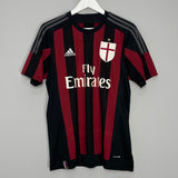 Shop 2015/16 AC MILAN BALOTELLI #45 HOME SHIRT (M) ADIDAS, classic football shirts, vintage football shirts & retro soccer jerseys at Cult Kits