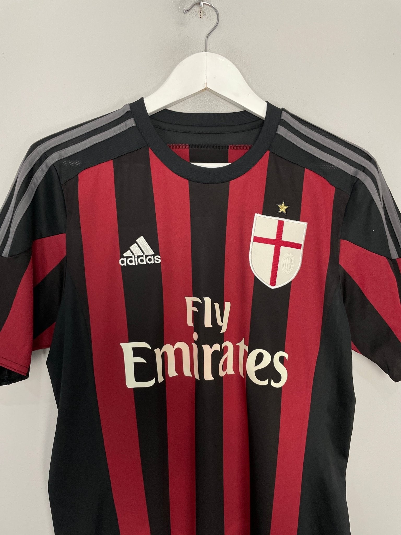 Shop 2015/16 AC MILAN BALOTELLI #45 HOME SHIRT (M) ADIDAS, classic football shirts, vintage football shirts & retro soccer jerseys at Cult Kits