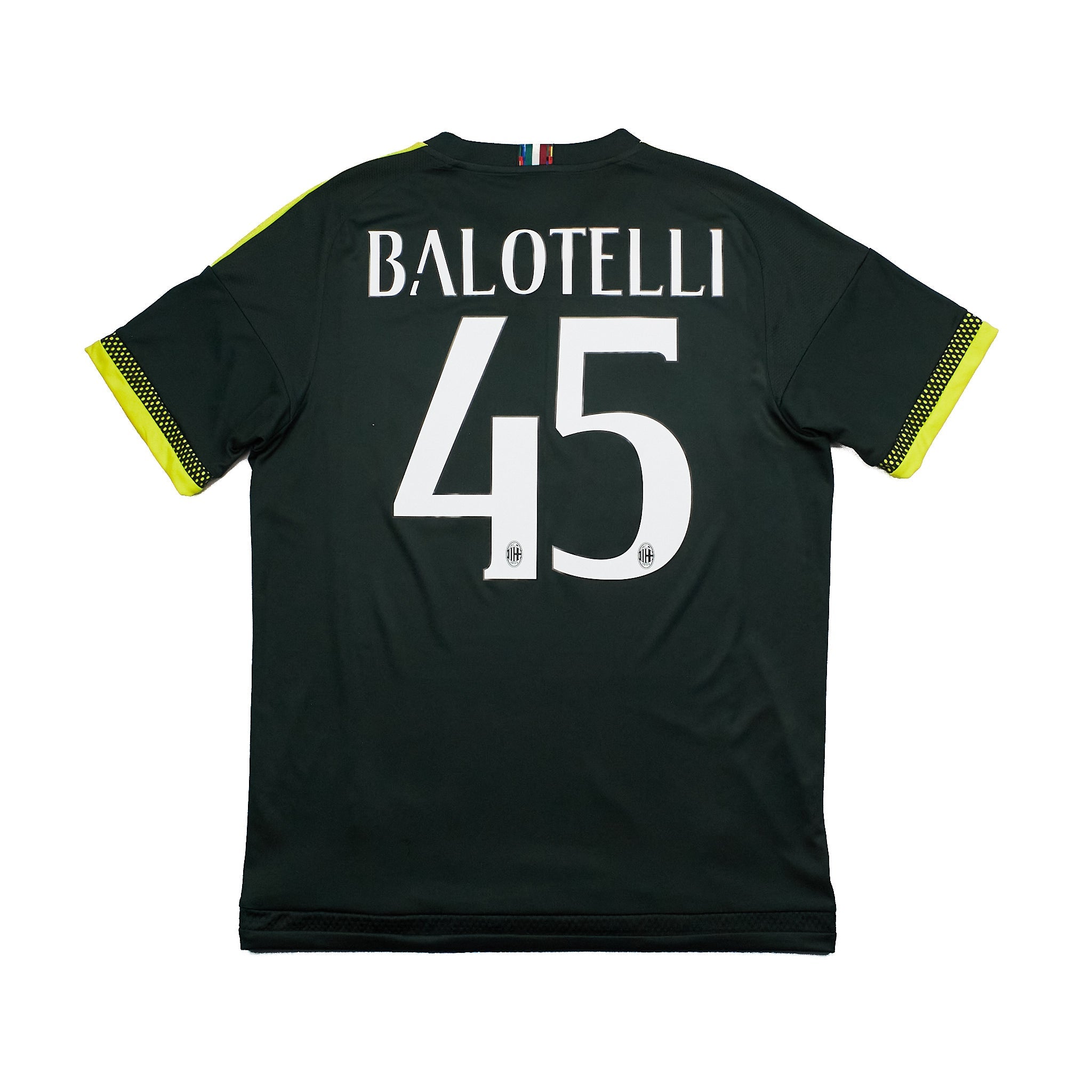Buy 2015/16 AC Milan Balotelli 45 Third Shirt (L) Adidas ~ Free worldwide shipping ~ Authentic Vintage Football Shirts from Cult Kits