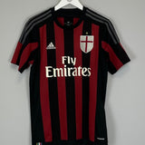 2015/16 AC MILAN HOME SHIRT (M) ADIDAS - Cult Kits - Medium - Buy Vintage Football Shirts, Authentic Retro Football Shirts For Sale, Classic Football Shirts & Soccer Jersey