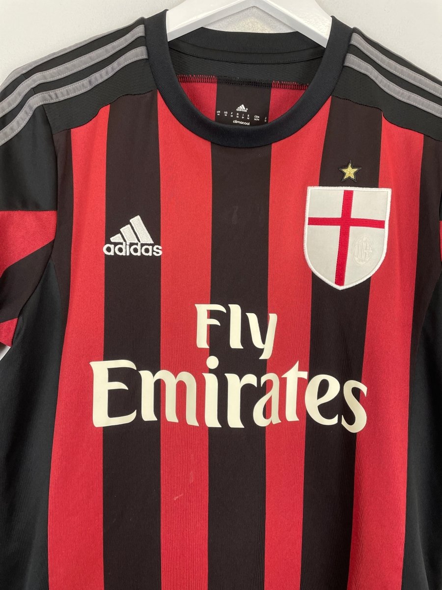2015/16 AC MILAN HOME SHIRT (M) ADIDAS - Cult Kits - Medium - Buy Vintage Football Shirts, Authentic Retro Football Shirts For Sale, Classic Football Shirts & Soccer Jersey