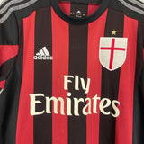 2015/16 AC MILAN HOME SHIRT (M) ADIDAS - Cult Kits - Medium - Buy Vintage Football Shirts, Authentic Retro Football Shirts For Sale, Classic Football Shirts & Soccer Jersey