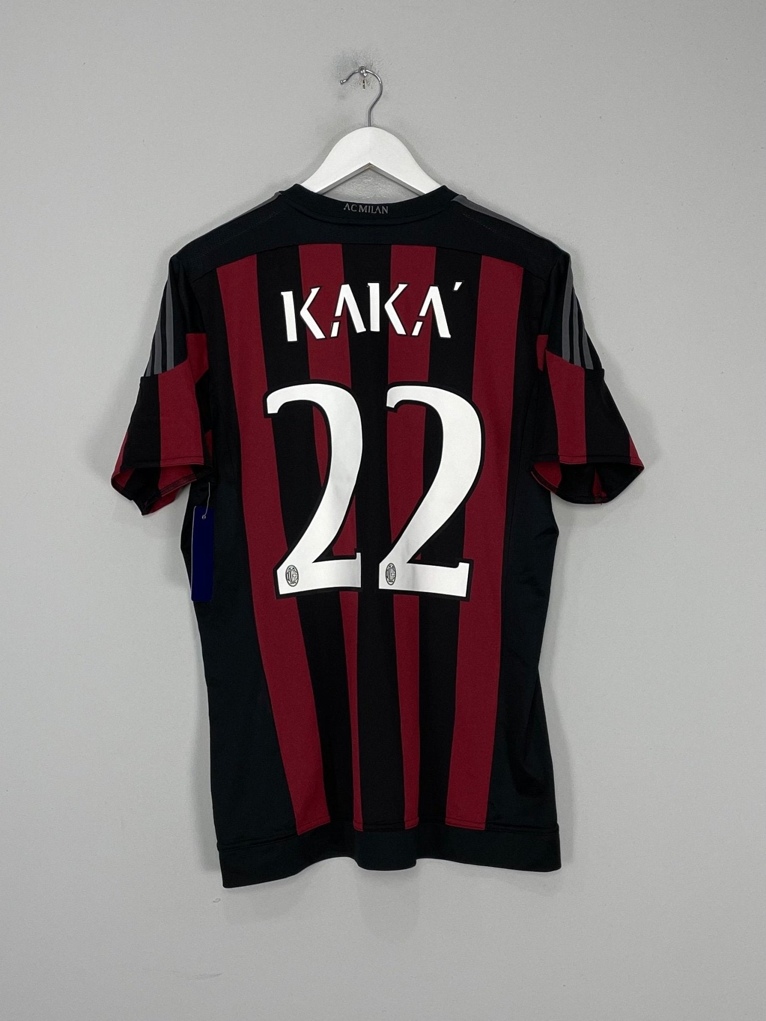 Shop 2015/16 AC MILAN KAKA #22 *BNWT* HOME SHIRT (L) ADIDAS, classic football shirts, vintage football shirts & retro soccer jerseys at Cult Kits