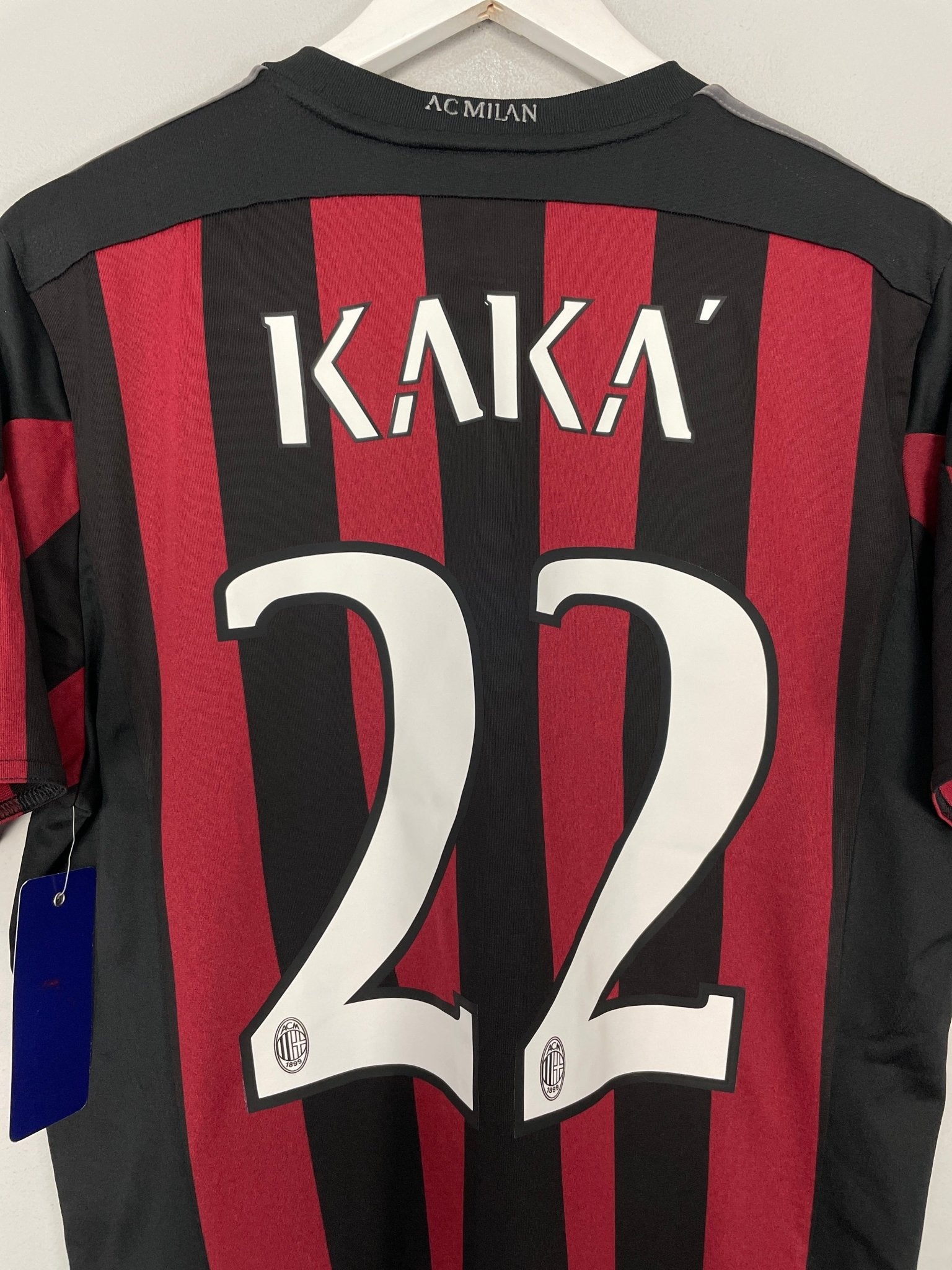 Shop 2015/16 AC MILAN KAKA #22 *BNWT* HOME SHIRT (L) ADIDAS, classic football shirts, vintage football shirts & retro soccer jerseys at Cult Kits