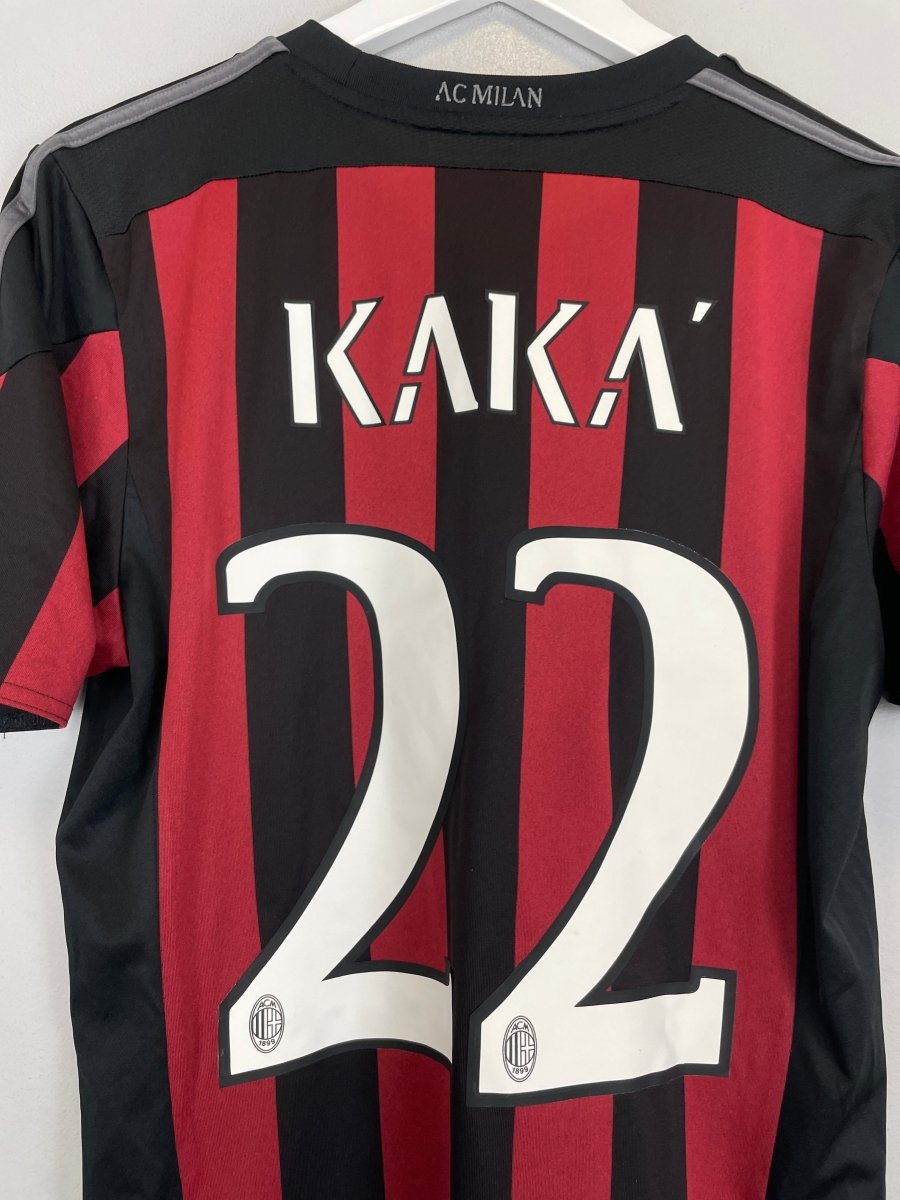 2015/16 AC MILAN KAKA 22 HOME SHIRT (M) ADIDAS - Cult Kits - Medium - Buy Vintage Football Shirts, Authentic Retro Football Shirts For Sale, Classic Football Shirts & Soccer Jersey