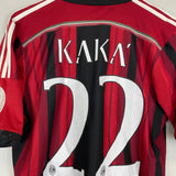 Shop 2015/16 AC MILAN KAKA #22 HOME SHIRT (M) ADIDAS, classic football shirts, vintage football shirts & retro soccer jerseys at Cult Kits