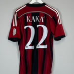 Shop 2015/16 AC MILAN KAKA #22 HOME SHIRT (M) ADIDAS, classic football shirts, vintage football shirts & retro soccer jerseys at Cult Kits